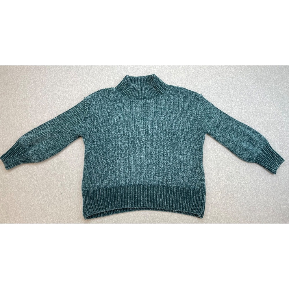 Cynthia Rowley Sweater Womens Large Mock Neck Ribbed Knit Pullover Long Sleeve